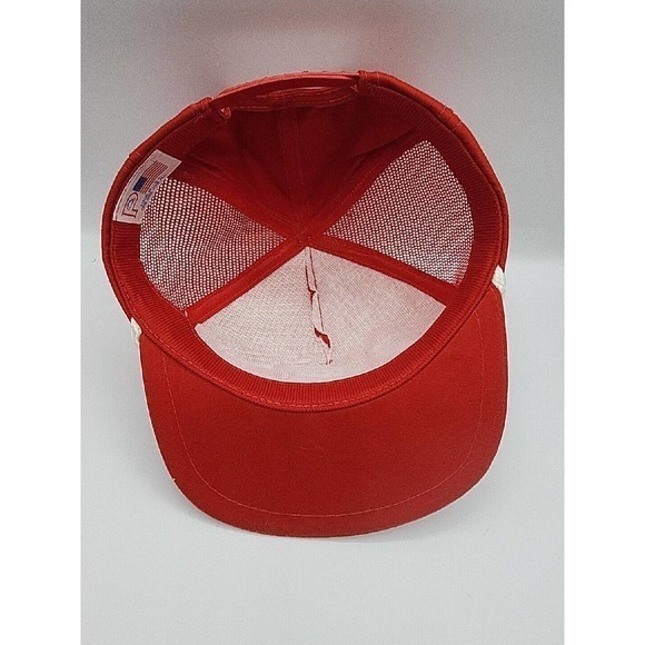 Vintage Union Pacific Trucker Hat Red/White Rope Embroidered USA - Picture 6 of 7